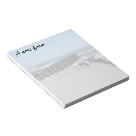 Bloc-note Bulkhead rustique sur la plage (Incliné)