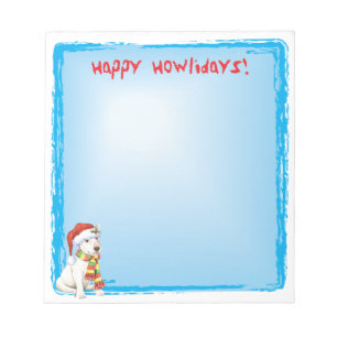 Bloc-note Bull-terrier heureux de Howlidays