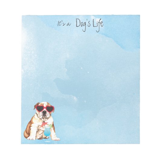 Bloc-note Bulldog été (Devant)