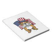 Bloc-note Bulldog Patriotique Avec Dessin Vectoriel De Drape (Incliné)