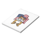 Bloc-note Bulldog Patriotique Avec Dessin Vectoriel De Drape (Tourné)