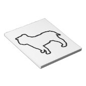 Bloc-note Bulldog Silhouette Blanche (Incliné)
