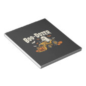 Bloc-note Bulldozer fantôme de Halloween Boo-Dozer Design_1 (Incliné)