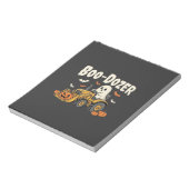 Bloc-note Bulldozer fantôme de Halloween Boo-Dozer Design_1 (Tourné)