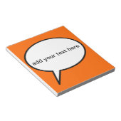 Bloc-note bulle de discours personnalisable (Incliné)