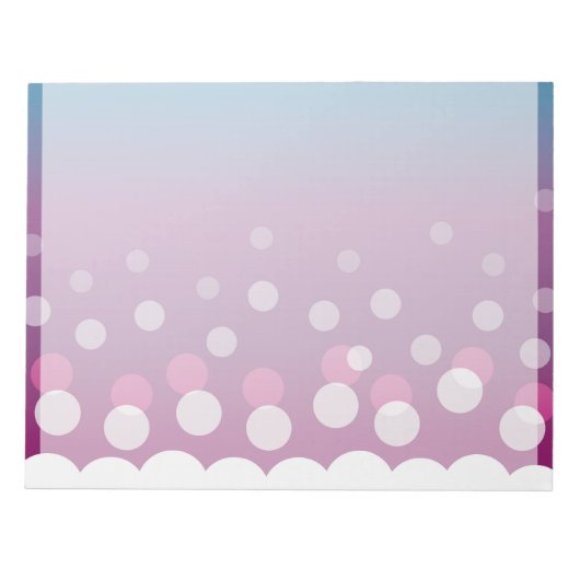 Bloc-note Bulles bleues canneberges (Devant)