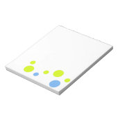 Bloc-note Bulles Jaunes Bleues Funky Heureuses (Tourné)