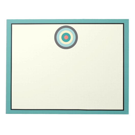 Bloc-note Bullseye combiné gris par Shirley Taylor (Devant)