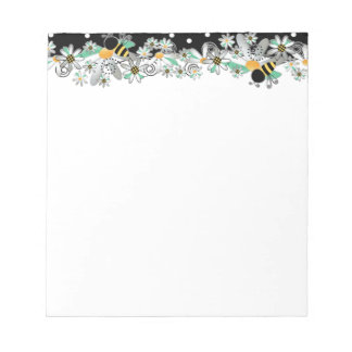 Bloc-note Bumble Bees Blancs et Pois noirs