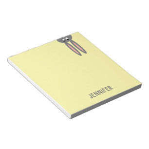 Bloc-note Bunny de Pâques personnalisé Pastel Jaune Enfant