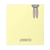 Bloc-note Bunny de Pâques personnalisé Pastel Jaune Enfants (Devant)