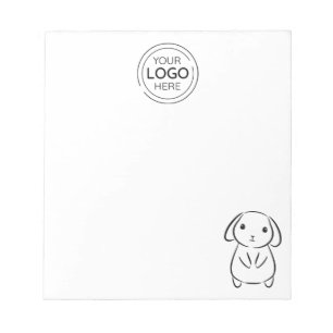 Bloc-note Bunny du logo d'entreprise personnalisé