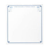 Bloc-note Bureau De Chiens De Poterie Bleu Et Blanc Élégant (Devant)