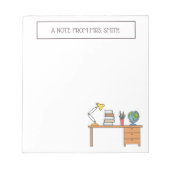 Bloc-note Bureau de classe de l'enseignant Note de l'enseign (Devant)