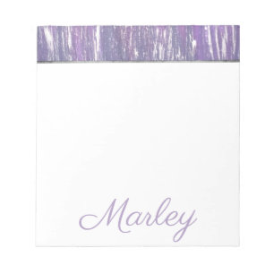 Bloc-note Bureau de la prune Pinceau d'argent violet