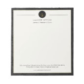 Bloc-note Bureau de l'avocat élégant professionnel personnal (Devant)