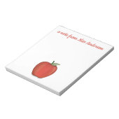 Bloc-note Bureau de professeur personnalisé avec pomme pour  (Tourné)