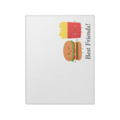 Bloc-note Burger et frites mignons, Meilleurs amis (Tourné)