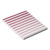 Bloc-note Burgundy et blanc rayures de bonbons (Incliné)
