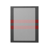 Bloc-note Burgundy Red Carbon Fibres Stripes (Tourné)