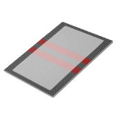 Bloc-note Burgundy Red Carbon Fibres Stripes (Incliné)