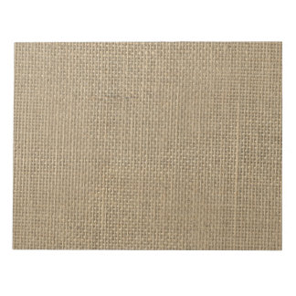 Bloc-note Burlap en beige naturel