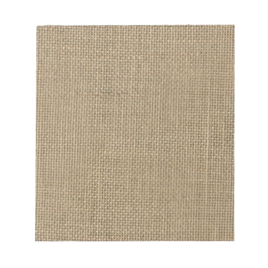 Bloc-note Burlap en beige naturel (Devant)