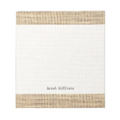 Bloc-note Burlap Vintage rustique (Devant)