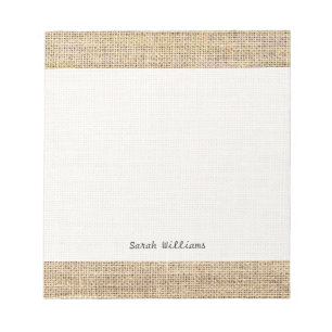 Bloc-note Burlap Vintage rustique