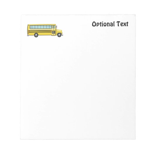 Bloc-note Bus scolaire super-jaune (Devant)