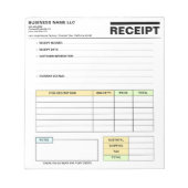 Bloc-note (Business Payment Pad) Livre de reçus de facture d (Devant)