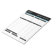 Bloc-note Business Project Budget Template Sheets Notepad (Incliné)