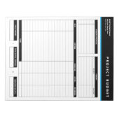 Bloc-note Business Project Budget Template Sheets Notepad (Devant)