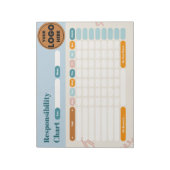 Bloc-note Business Responsibility Chores Chart Logo Checklis (Tourné)