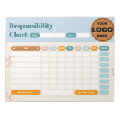 Bloc-note Business Responsibility Chores Chart Logo Checklis (Devant)