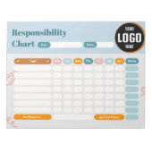 Bloc-note Business Responsibility Chores Chart Logo Checklis (Devant)