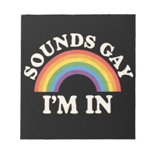 Bloc-note Ça a l'air gay, je suis dedans, drôle de fierté LG