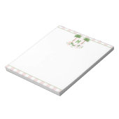 Bloc-note Cabana Rayures Palm Beach Monogram Armoiries (Tourné)