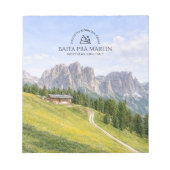 Bloc-note Cabane alpine dans les Dolomites, paysage naturel  (Devant)