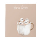 Bloc-note Cacao Souhaits Chauds Mug Brun Marshmallows (Devant)