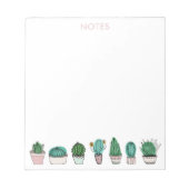 Bloc-note Cactées Cactus Plantes Succulentes en Pot (Devant)