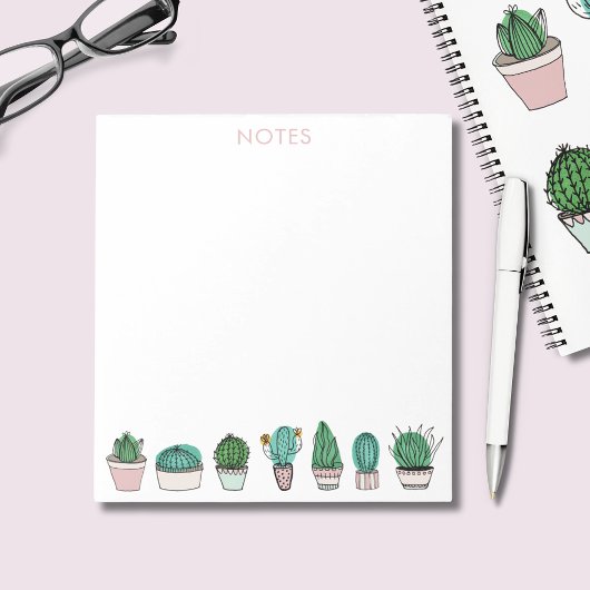 Bloc-note Cactées Cactus Plantes Succulentes en Pot
