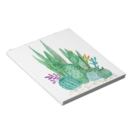 Bloc-note Cactus, aquarelle (Incliné)