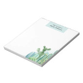 Bloc-note Cactus Botanique Aquarelle Verdure (Tourné)