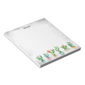 Bloc-note Cactus Cactées Aquarelle Moderne Désert Succulente (Incliné)