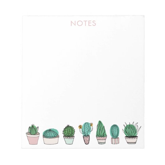 Bloc-note Cactus Cactus Succulents Plantes pointés (Devant)