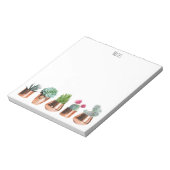 Bloc-note Cactus et succulents dans des pots d'or Roses (Tourné)