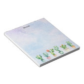 Bloc-note Cactus Moderne Aquarelle Cactées Désert Succulente (Incliné)