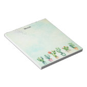 Bloc-note Cactus Moderne Aquarelle Cactées Désert Succulente (Incliné)