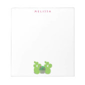 Bloc-note Cactus plante pots mignon nom (Devant)